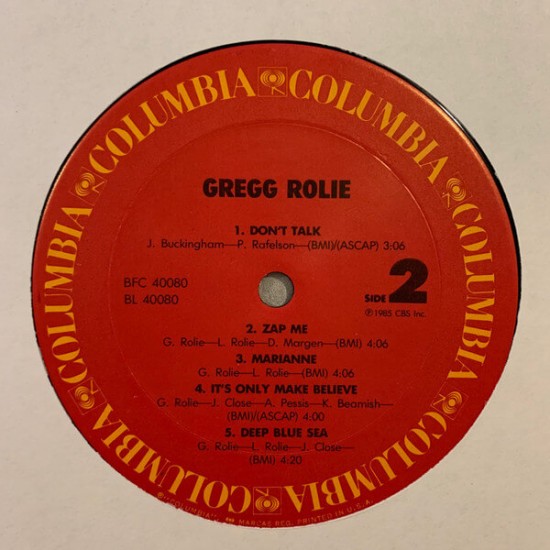 Gregg Rolie Gregg Rolie 1985 I Plak Sesi